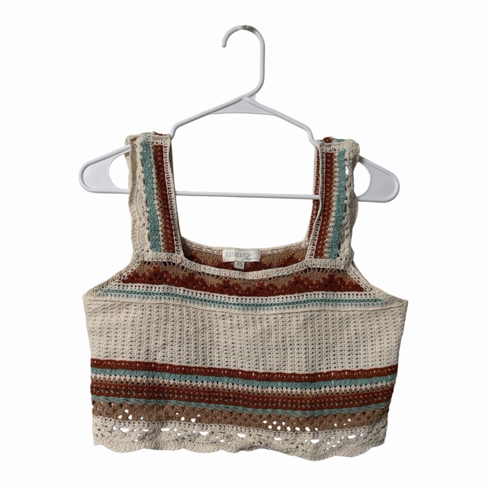 Rebellion Crochet Knit Tank Top